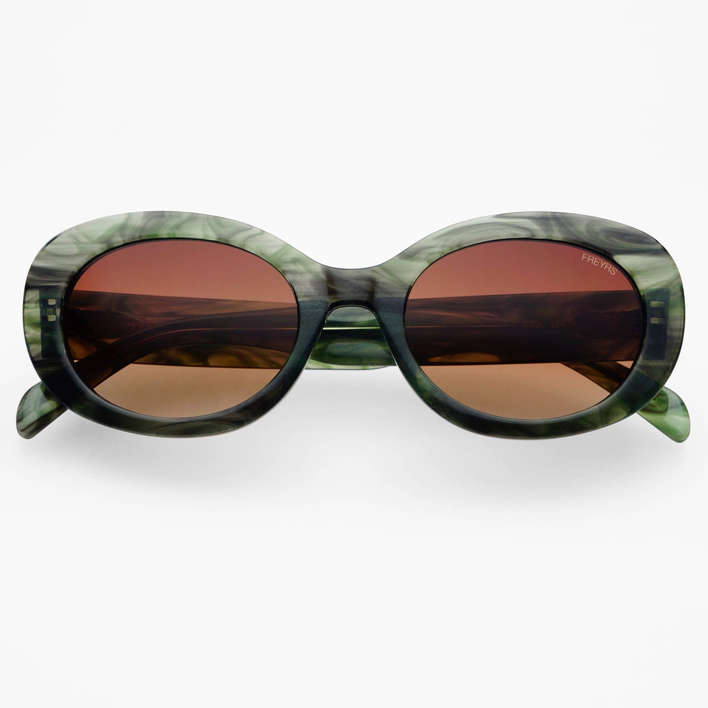 Aria Emerald Oval Sunglasses