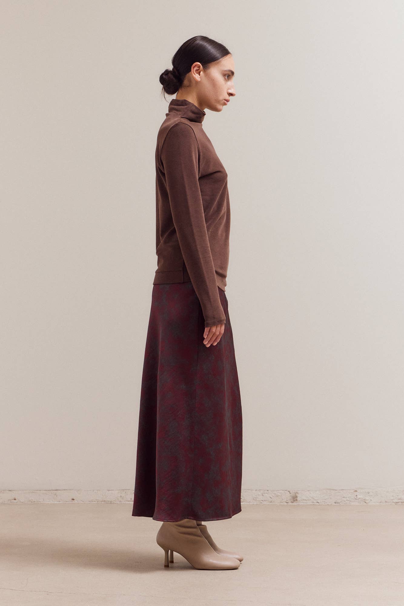 Brushed Mock Neck Long Sleeve Top