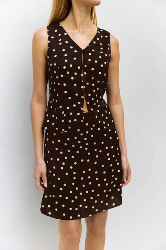 Satin Polka Dot Skirt
