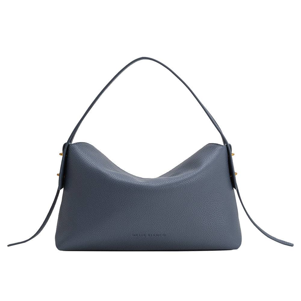 Slate Blue Emory Vegan Leather Top Handle Bag