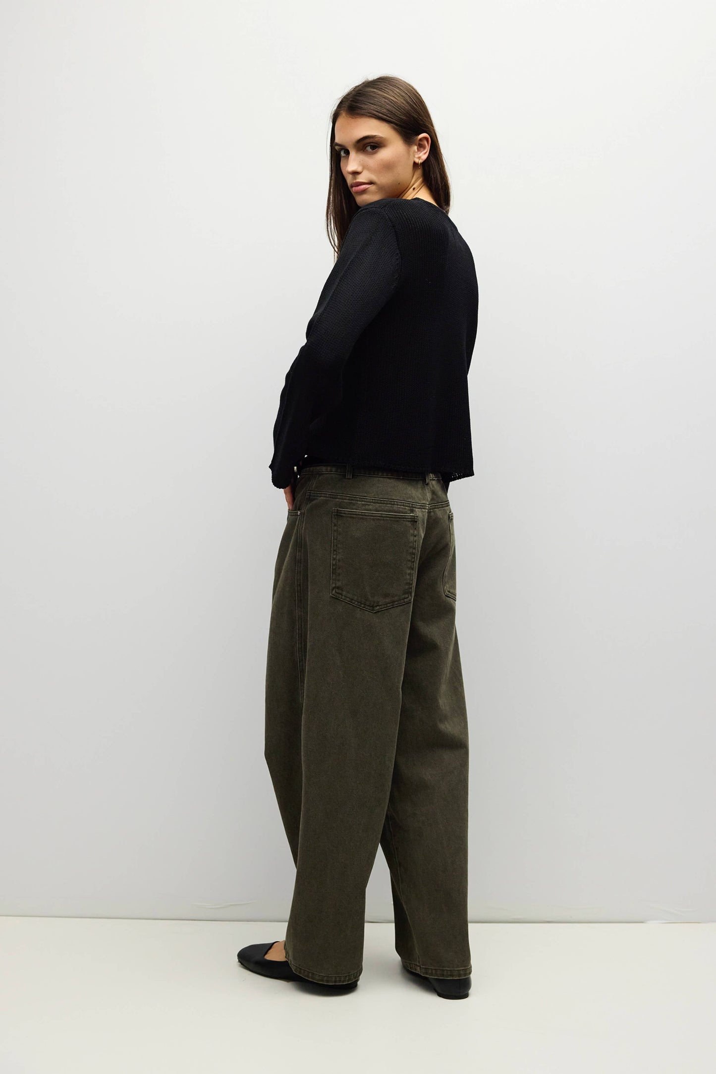 Open Knit Button Front Cardigan