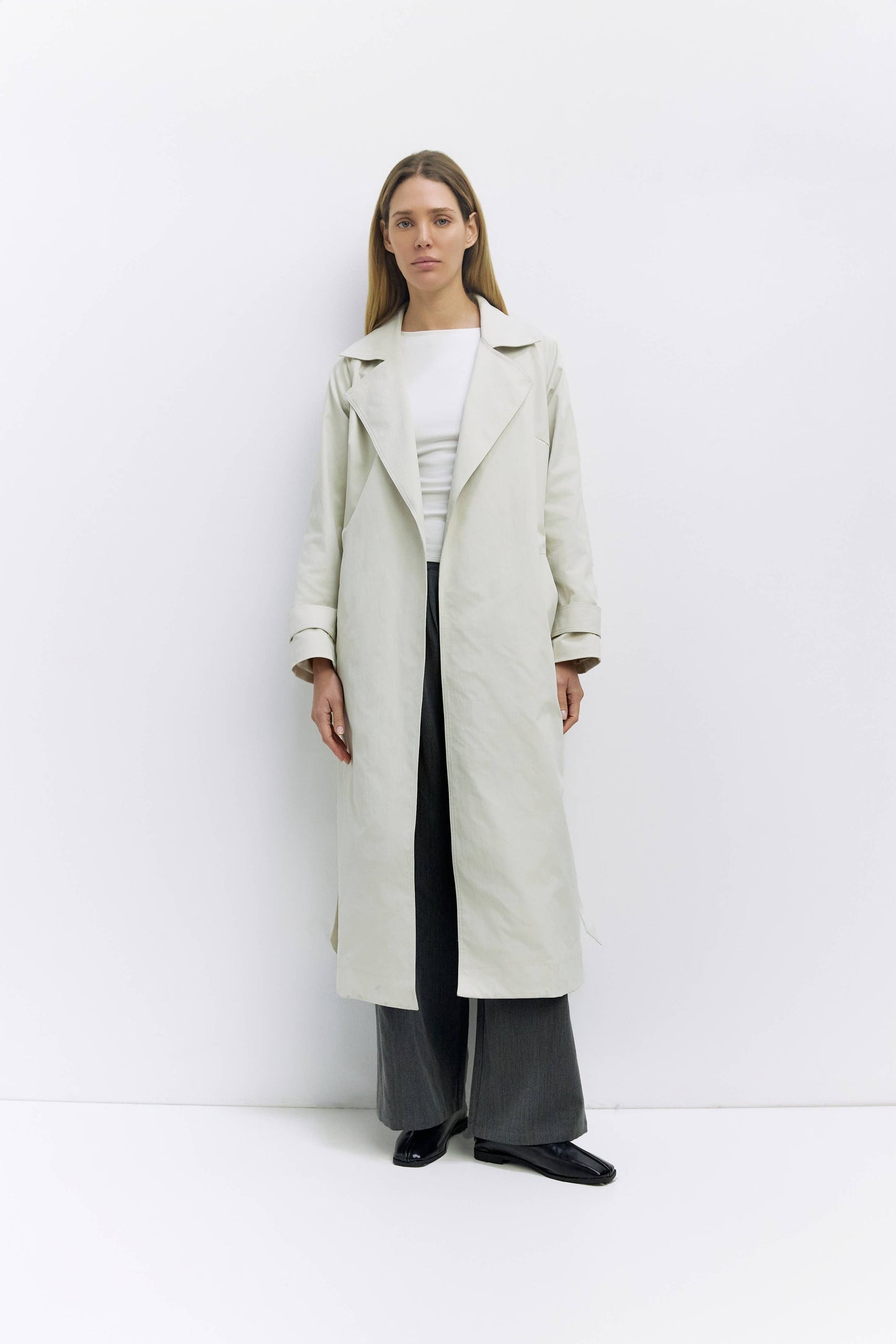 Brushed Twill Trench Coat