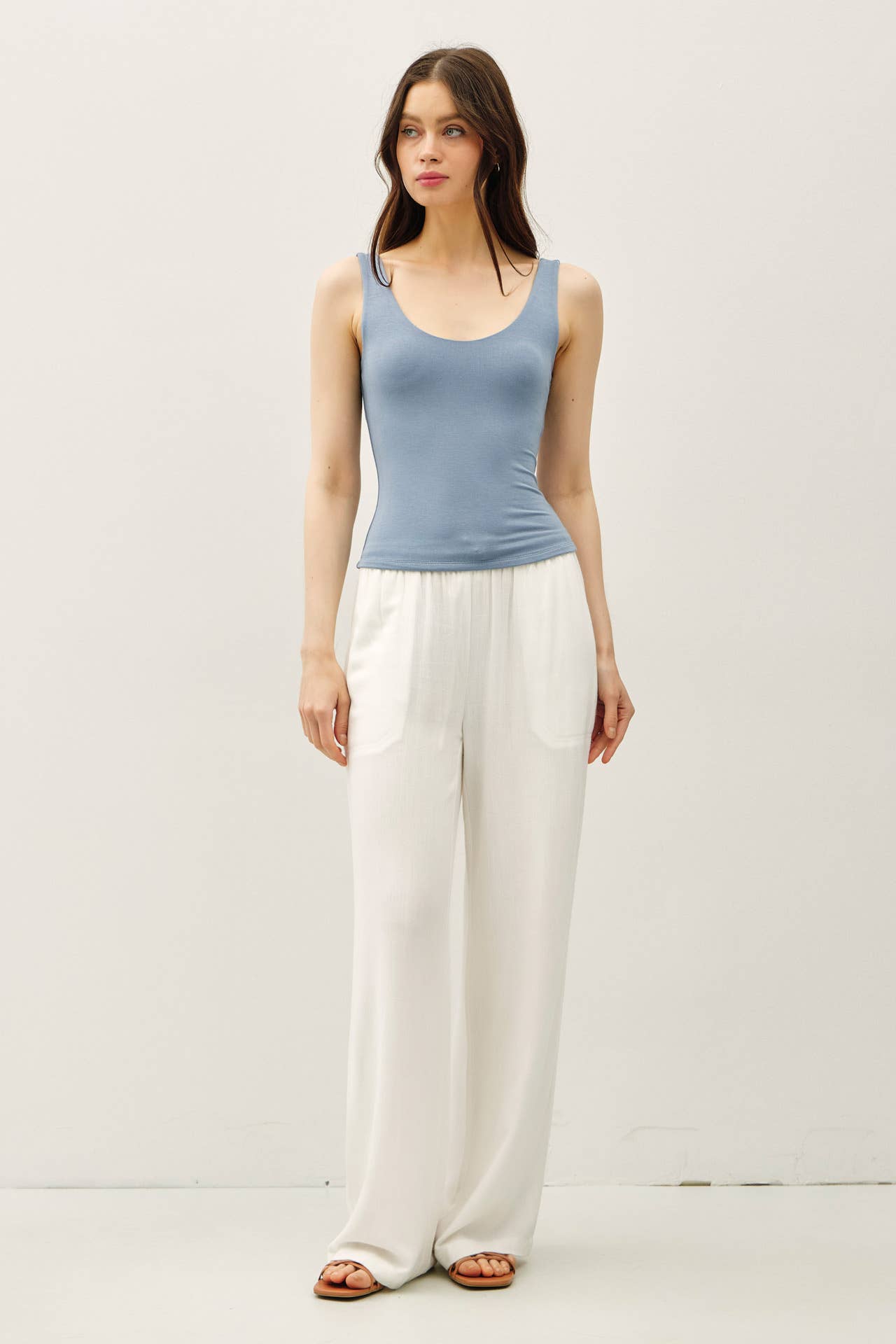 Scoop Neck Jersey Tank Top