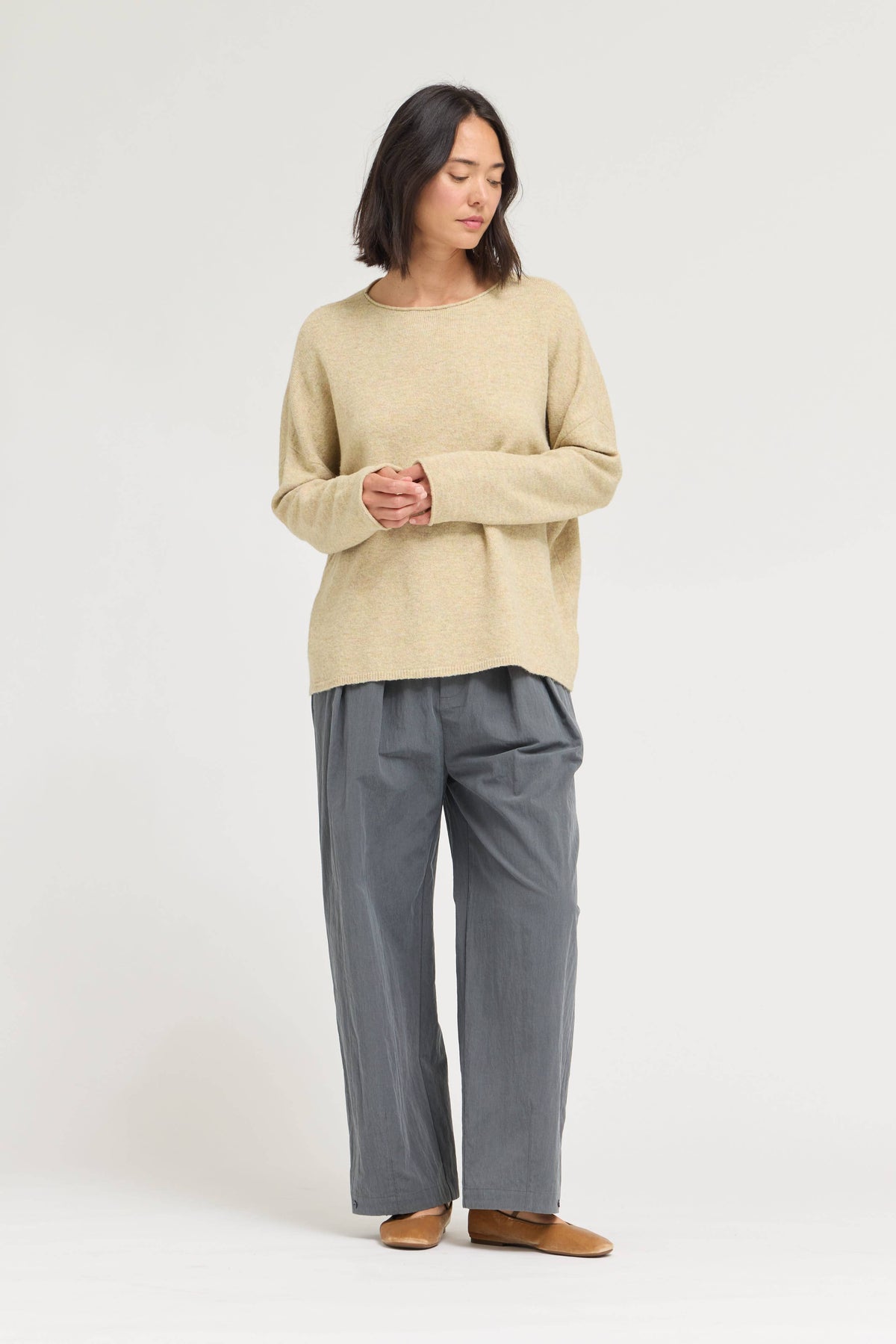 Yellow Speckled Fuzzy Pullover Sweater
