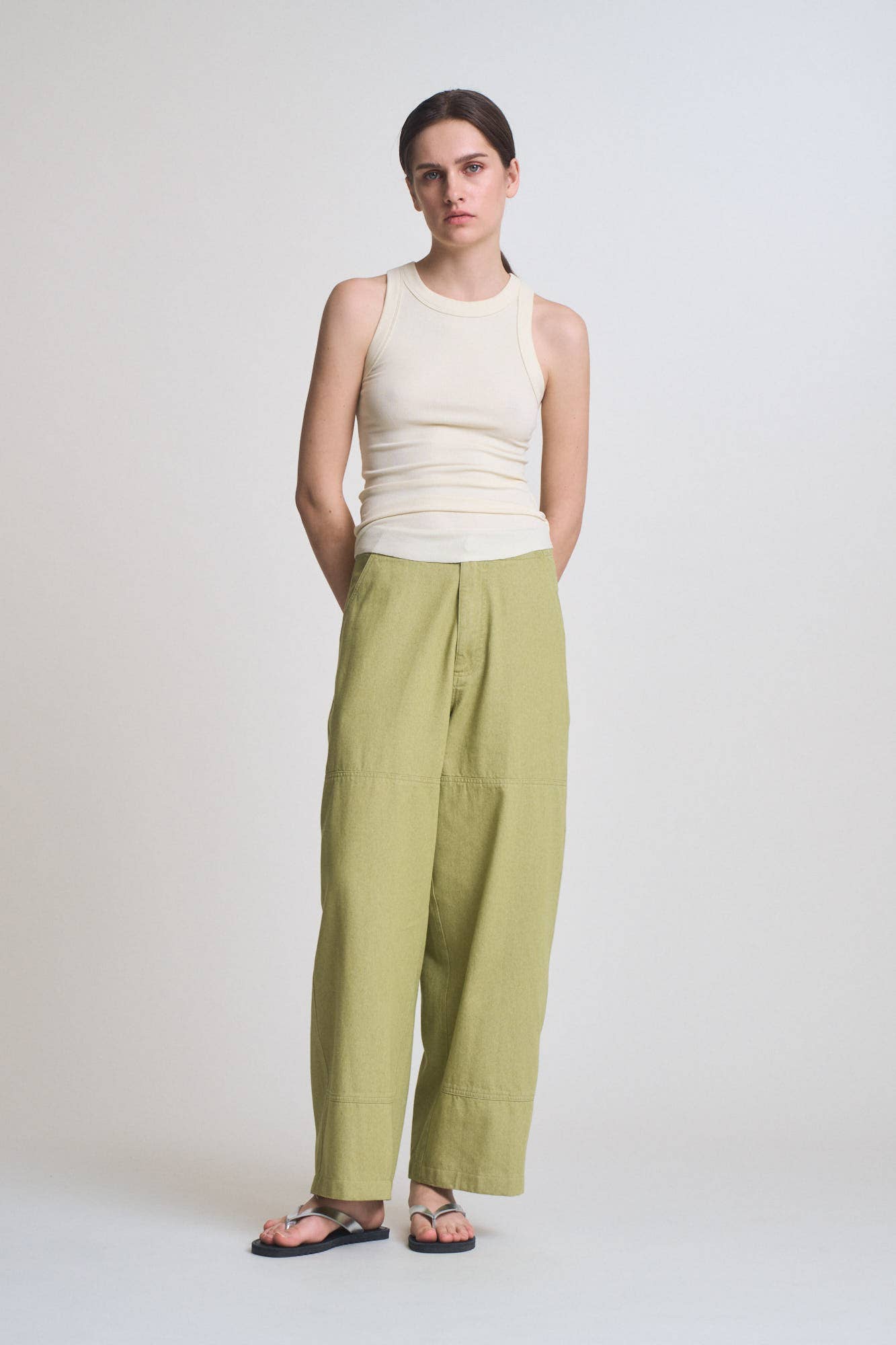 Jersey Knit Curved Hem Tank Top