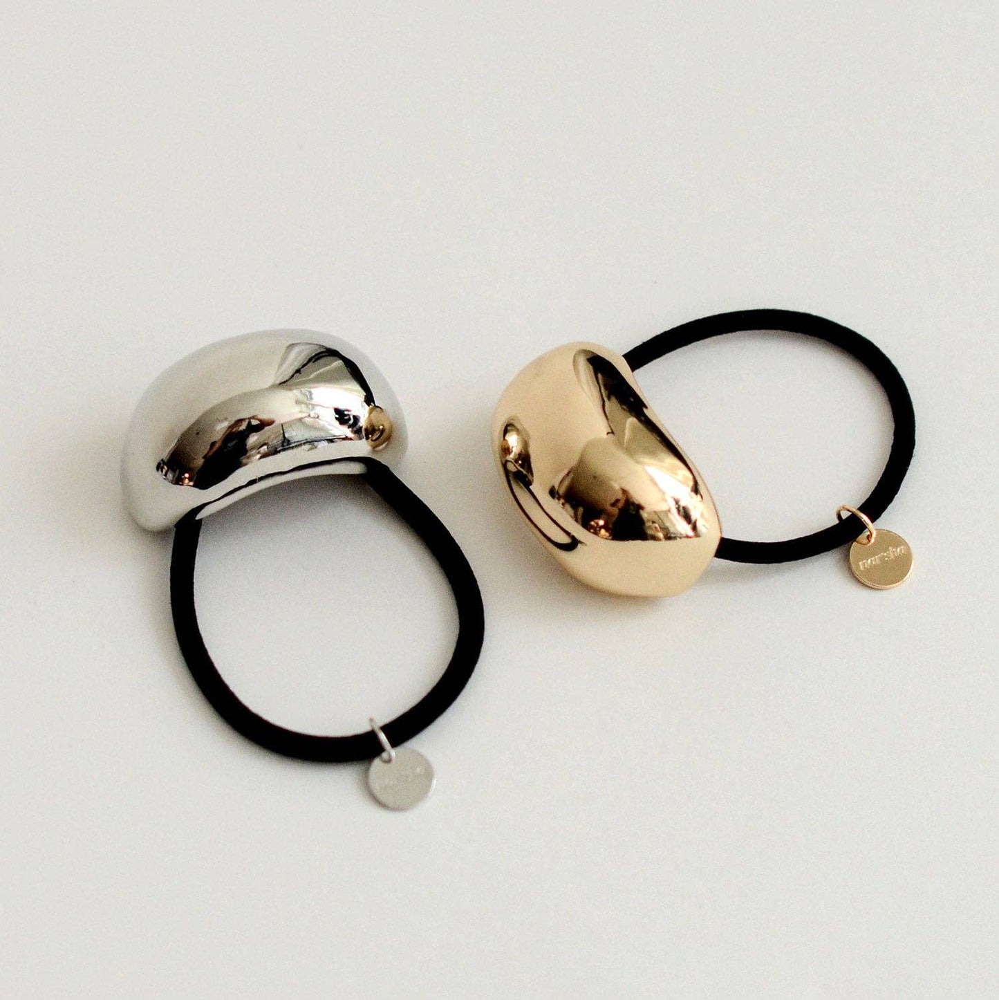 Gold Bold Crescent Metal Ponytail Cuff Hair Tie