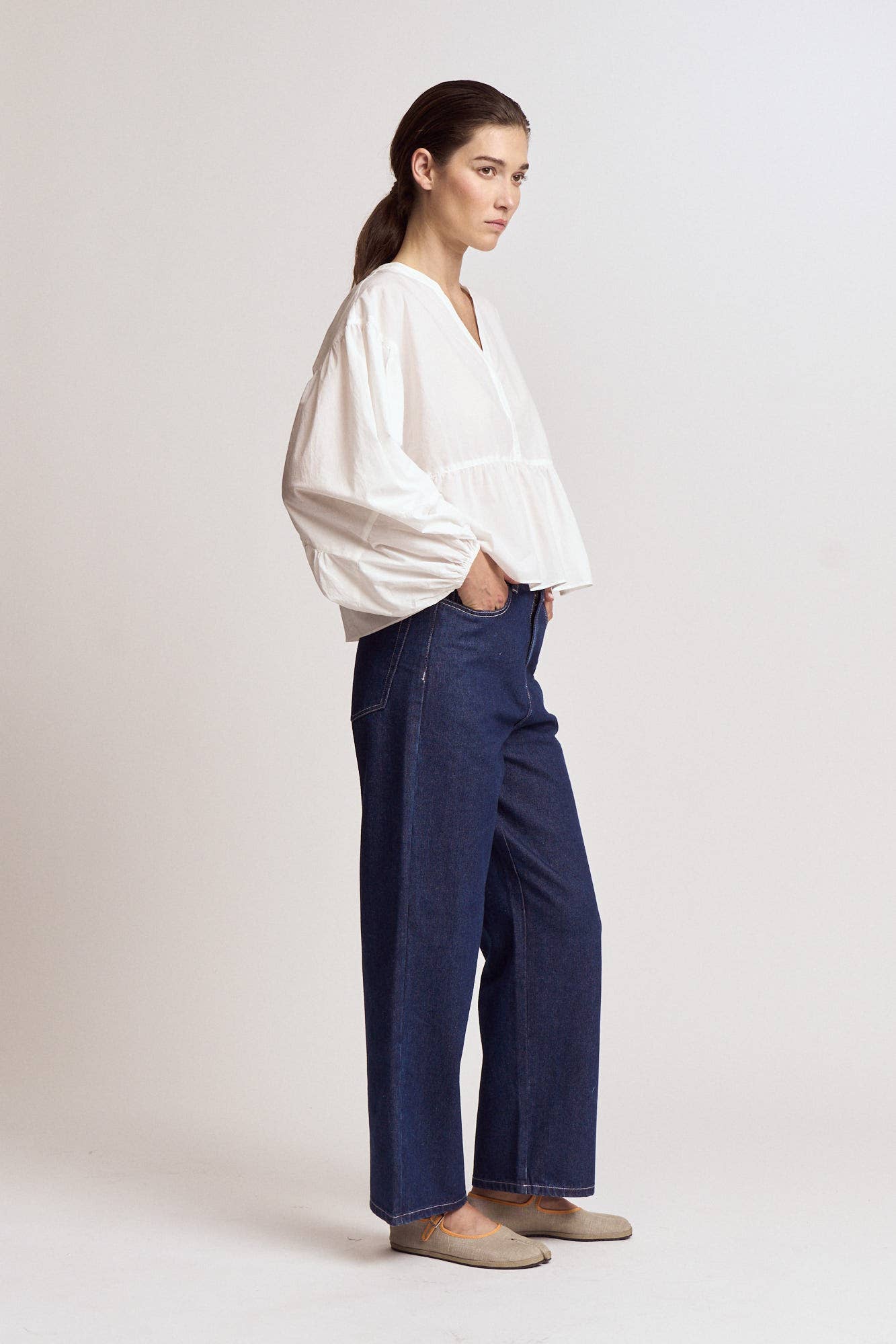  Indigo Denim Balloon Pants
