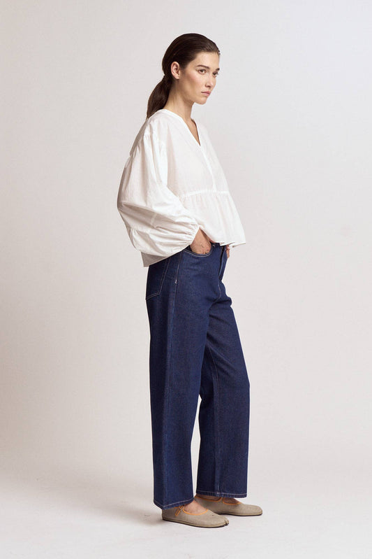  Indigo Denim Balloon Pants