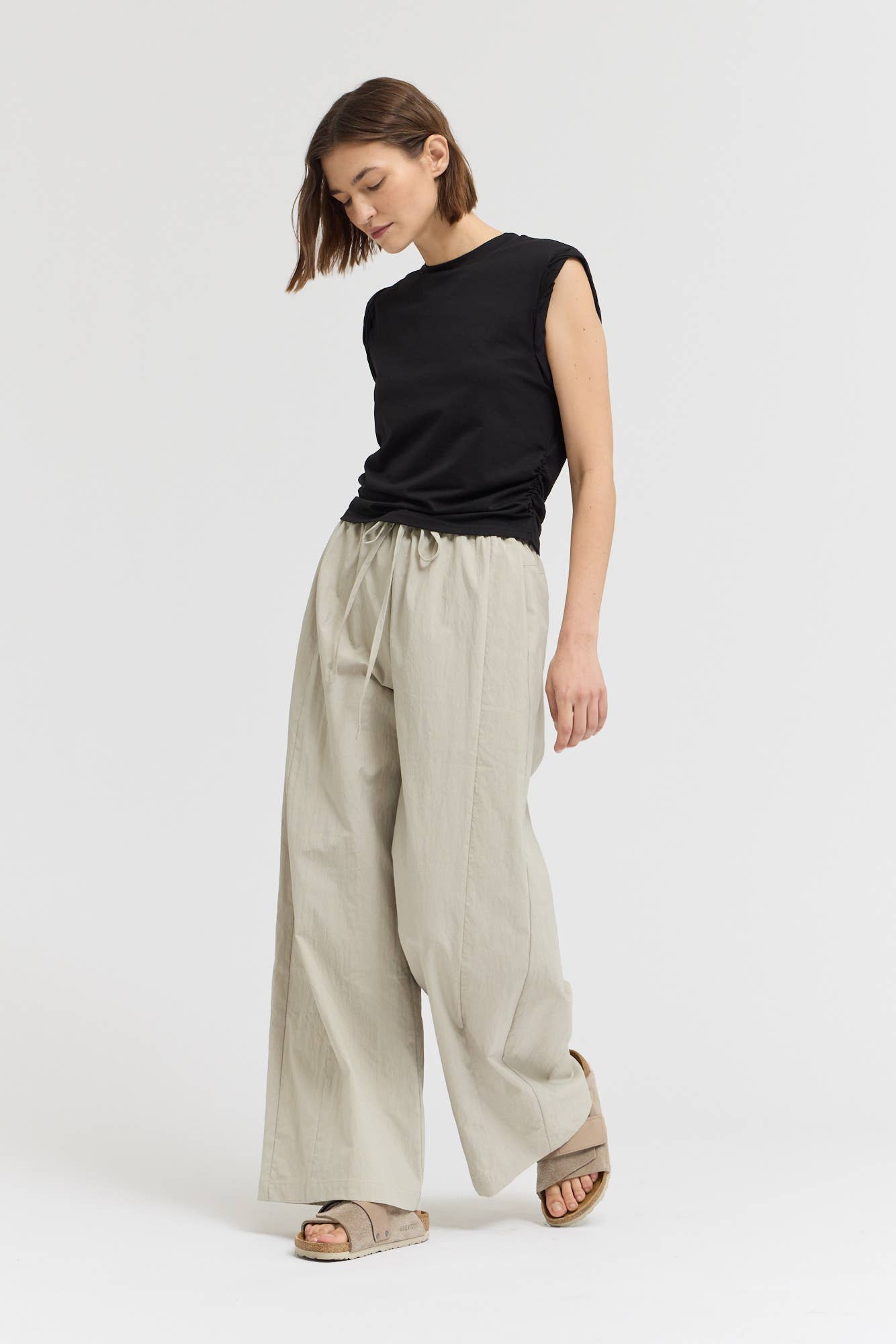 Drawstring Panel Pants