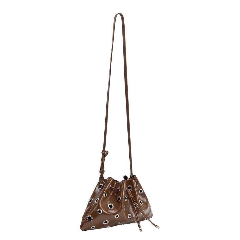 Paloma Chocolate Vegan Leather Shoulder Bag