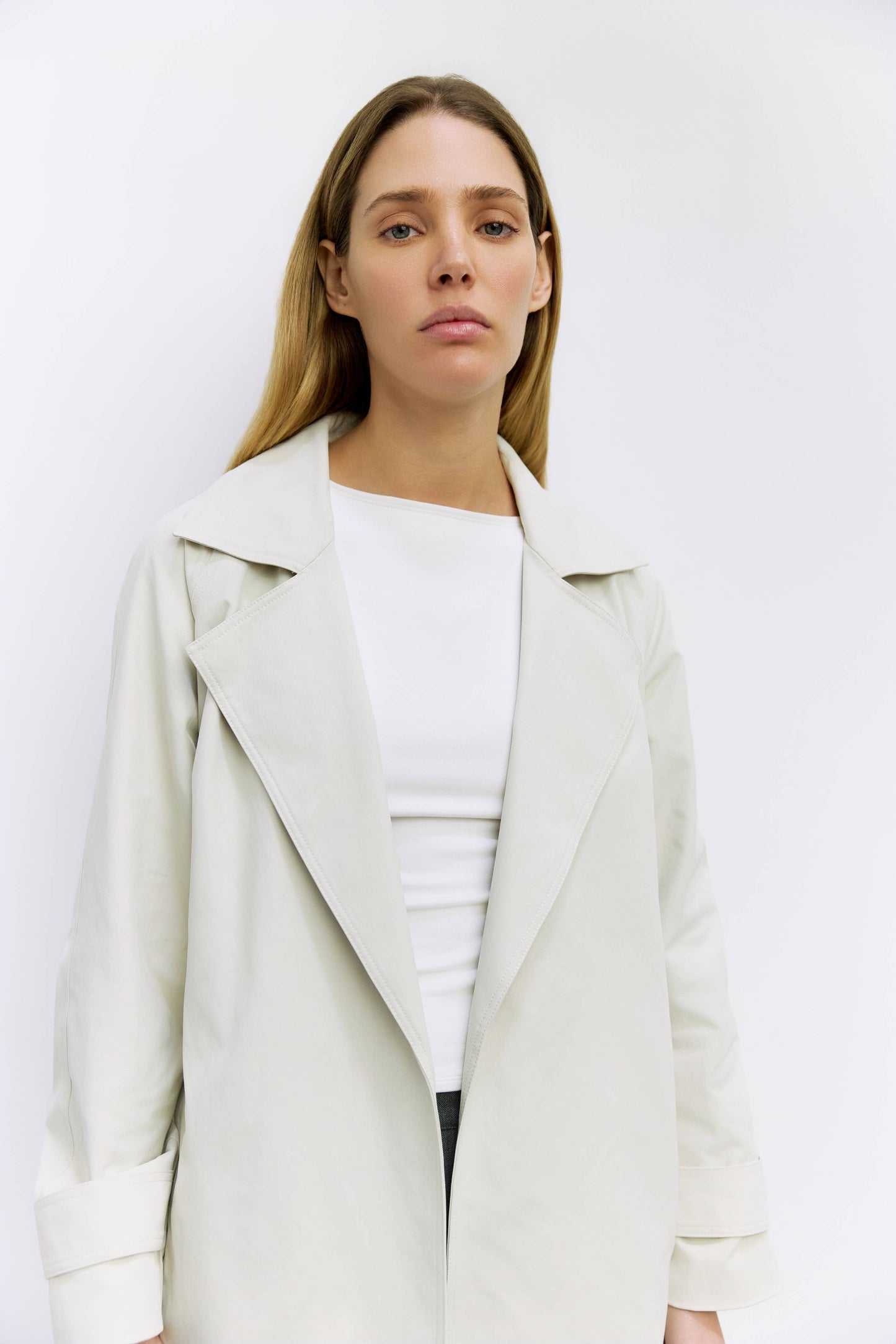 Brushed Twill Trench Coat
