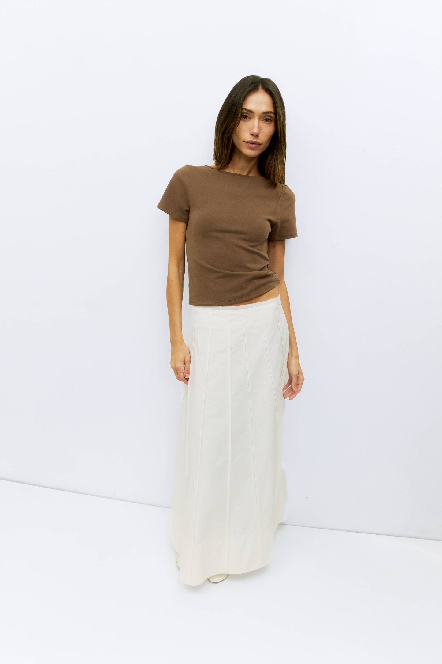 Wide Neck Soft Knit Top