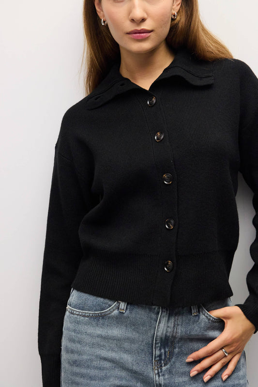 Turtleneck Button Front Cardigan
