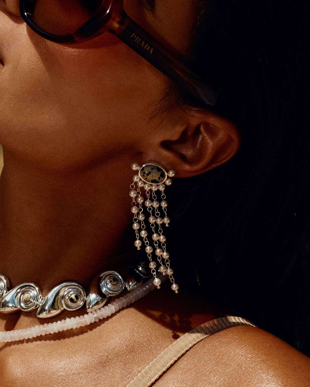 The Palma Pearl Studs - Silver