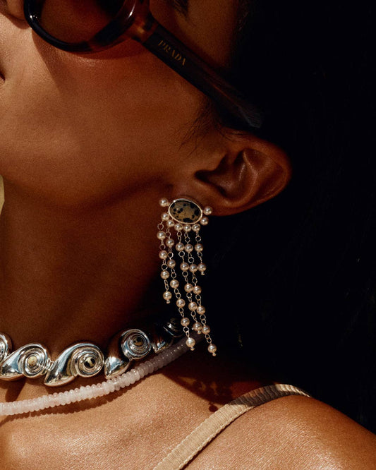 The Palma Pearl Silver Studs