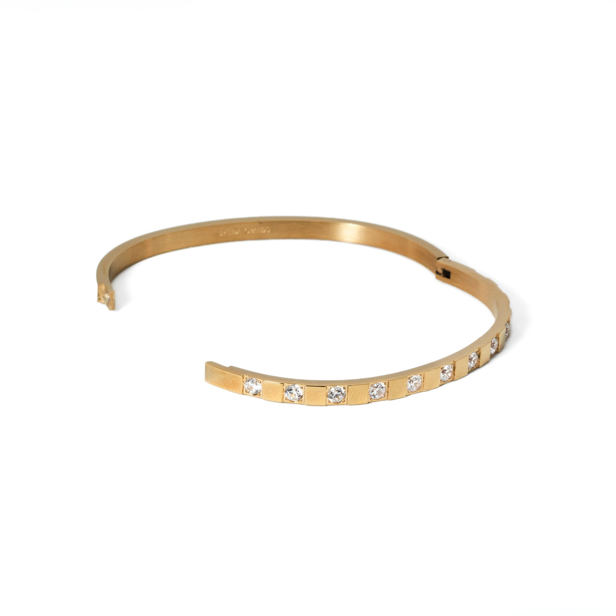 Tennis Bangle: 18K Gold or Silver