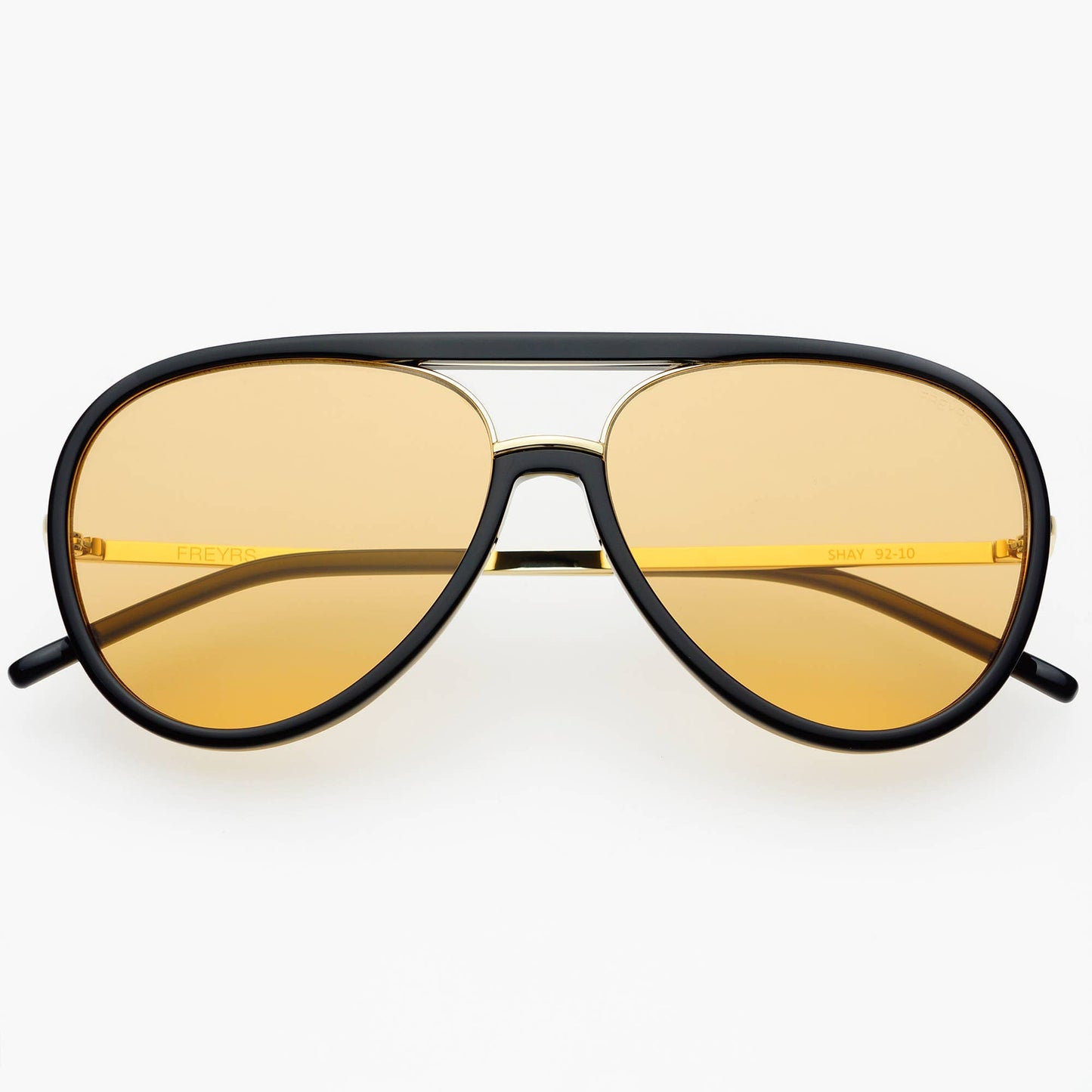 Shay Black/Soft Amber Aviator Sunglasses
