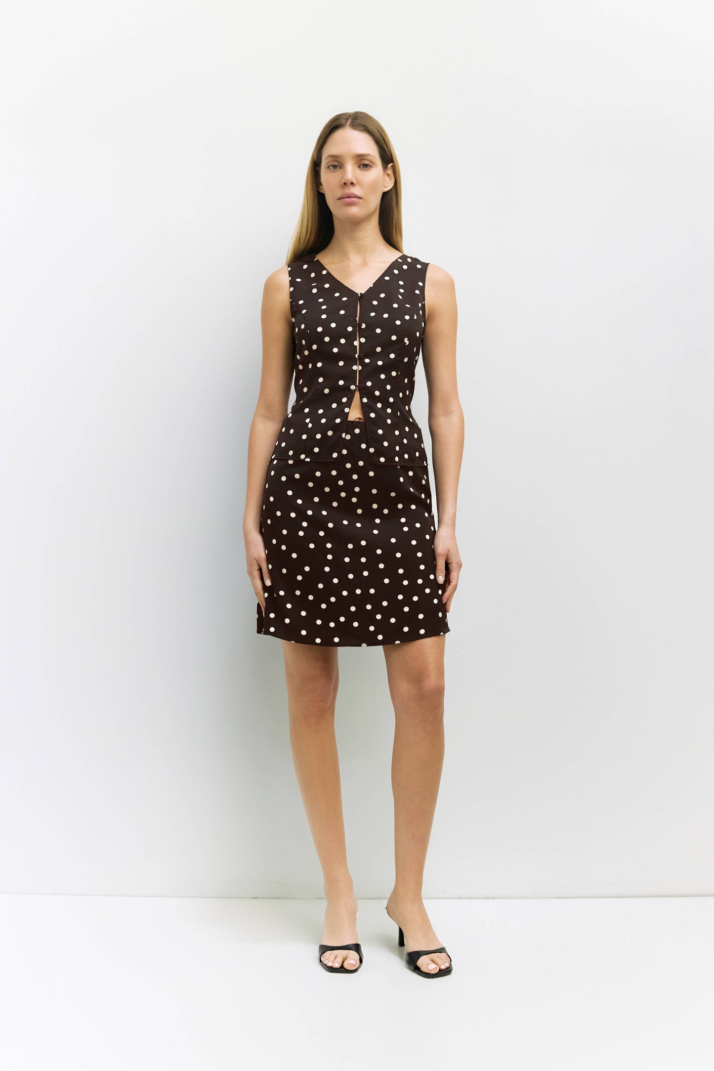 Satin Polka Dot Skirt