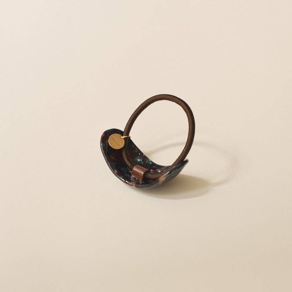 Midnight Blue Oval Resin Ponytail Cuff