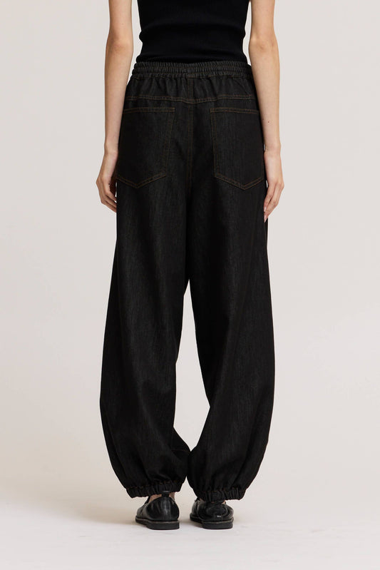 Indigo Denim Drawstring Jogger