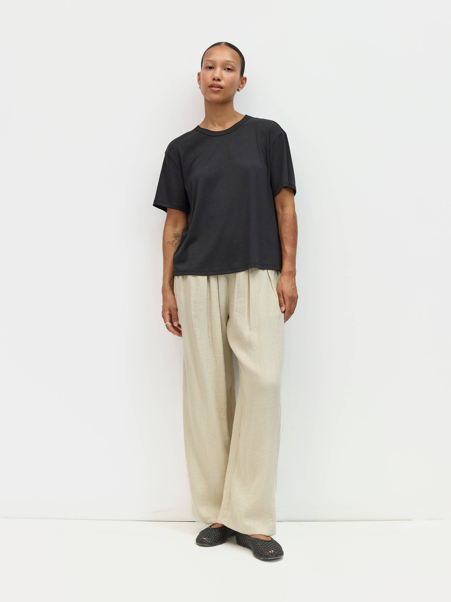 Oversized Modal Crew Neck Top