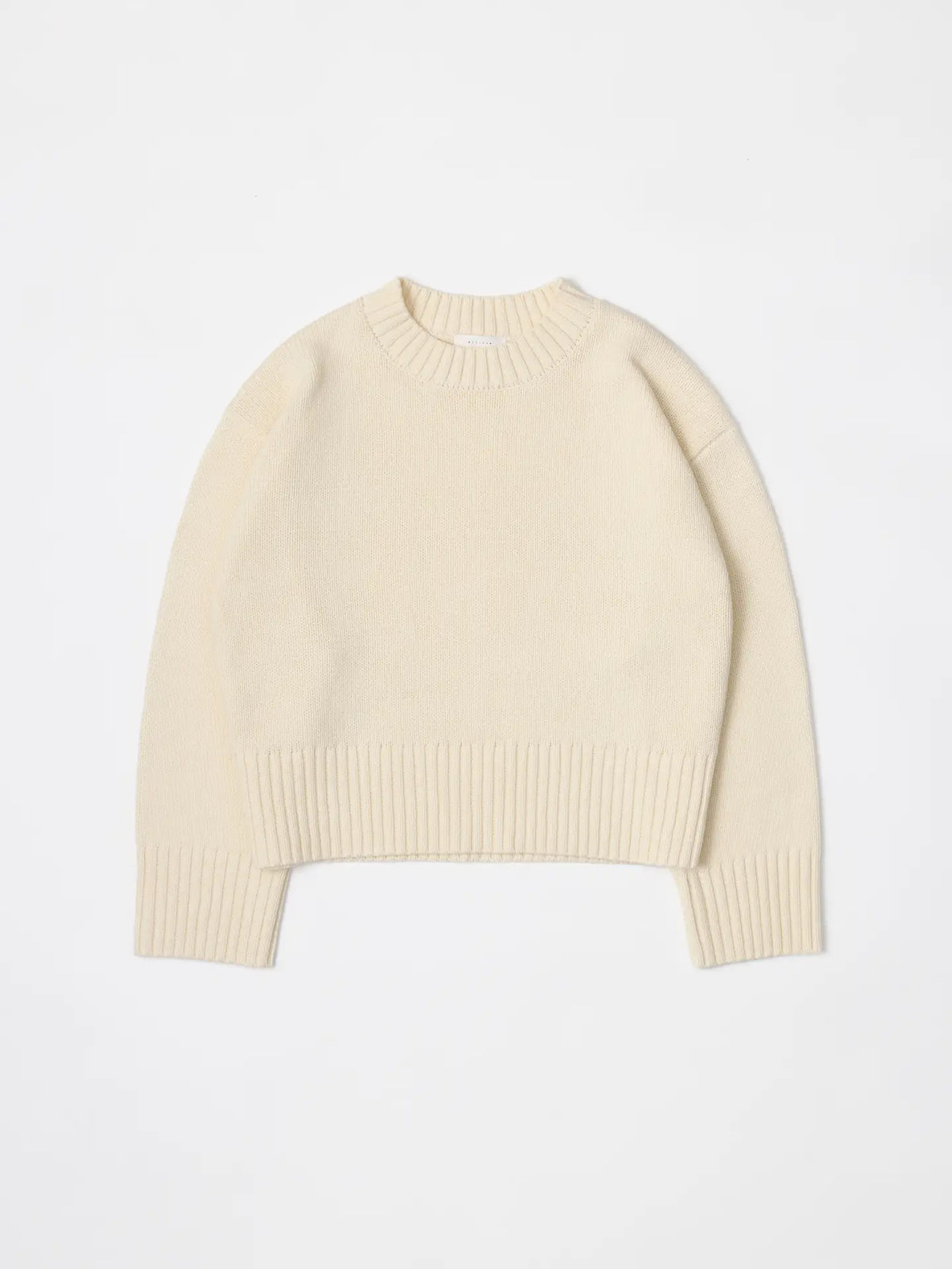 Cotton Ribbed Knit Pullover Sweater