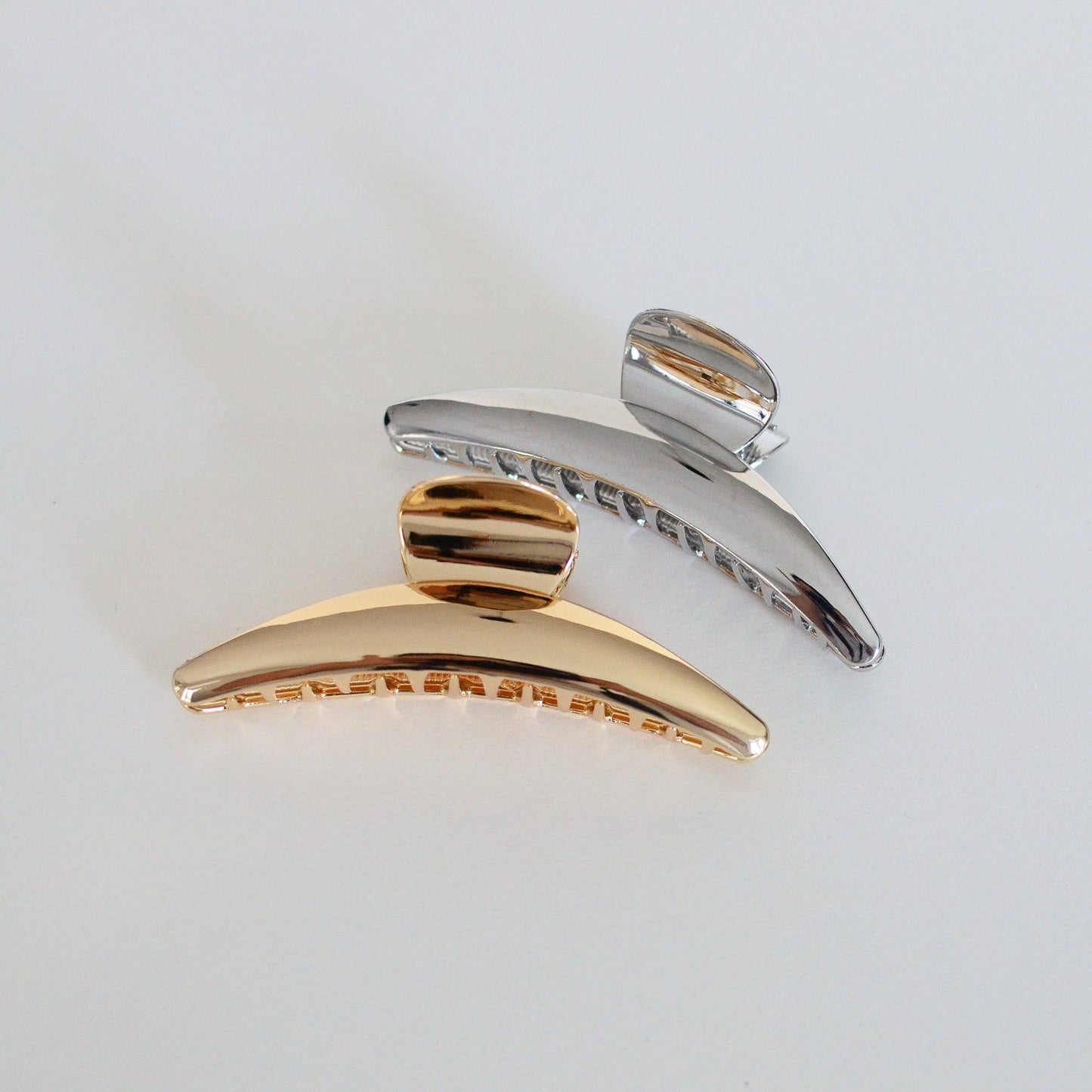 Gold Luna Arc Metal Hair Claw Clip