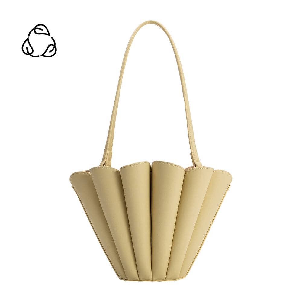 Shellie Yellow Vegan Leather Shoulder Bag