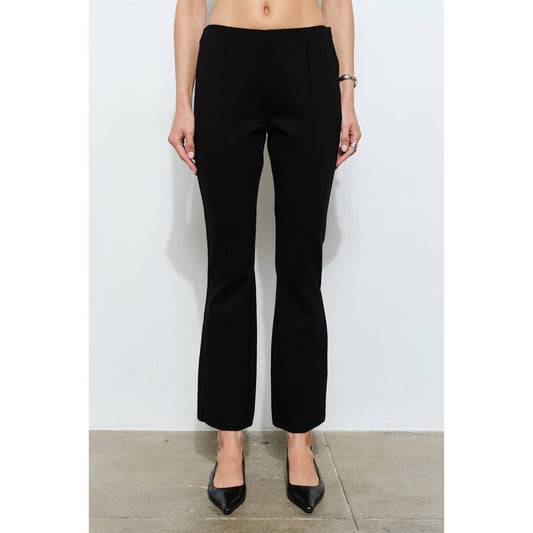 Black Pintuck Flare Pant