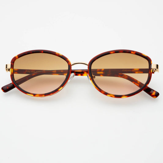 Amber Tortoise Brown Jordan Oval Sunglasses