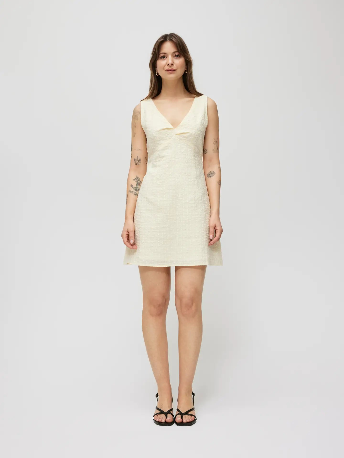 Textured Twist Mini Dress