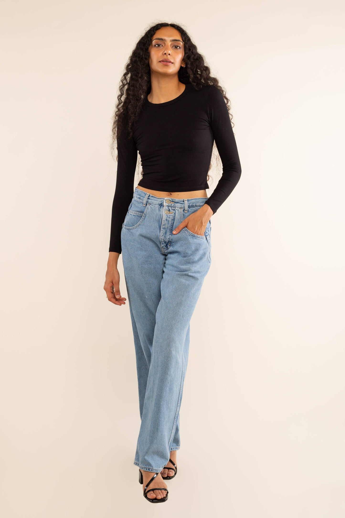 Organic Cotton + Hemp Crew Neck Long Sleeve Top