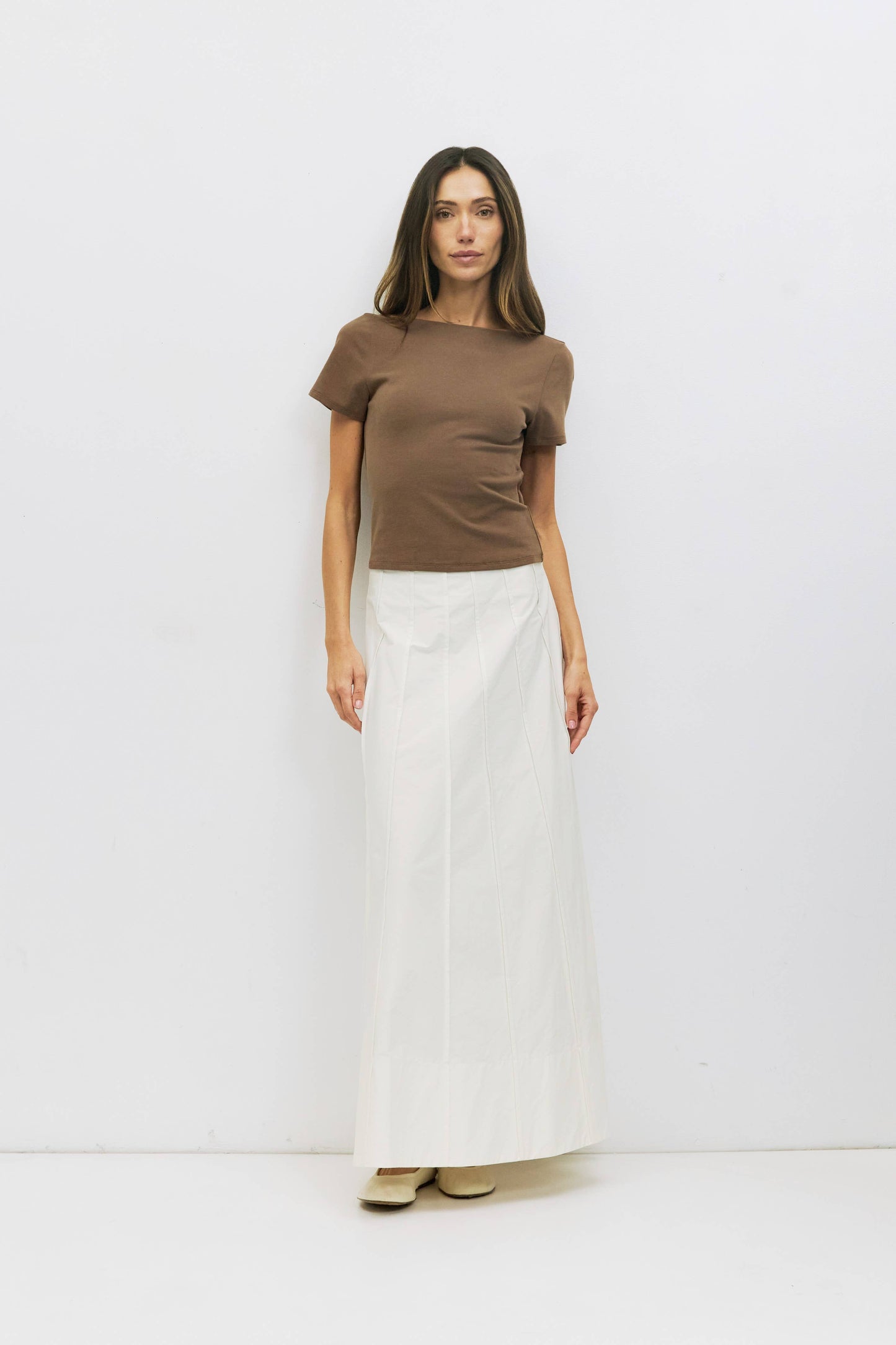 Wide Neck Soft Knit Top