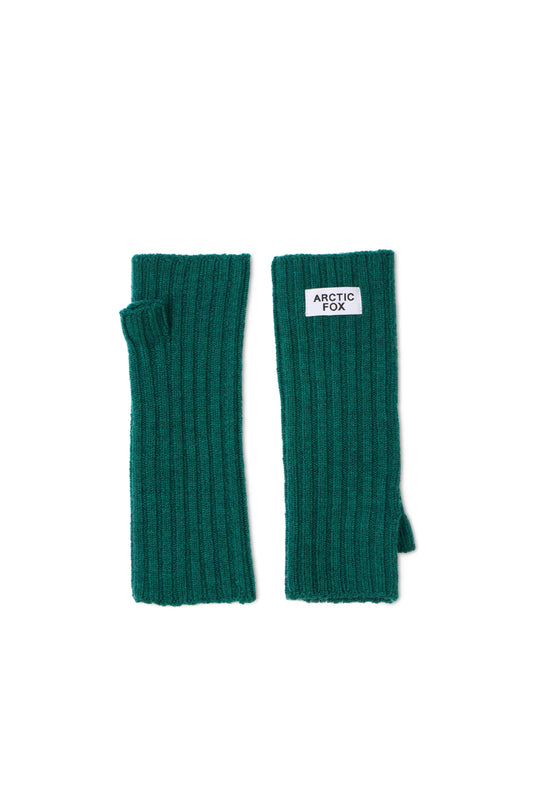 Alpine Fern Merino Wool Fingerless Gloves