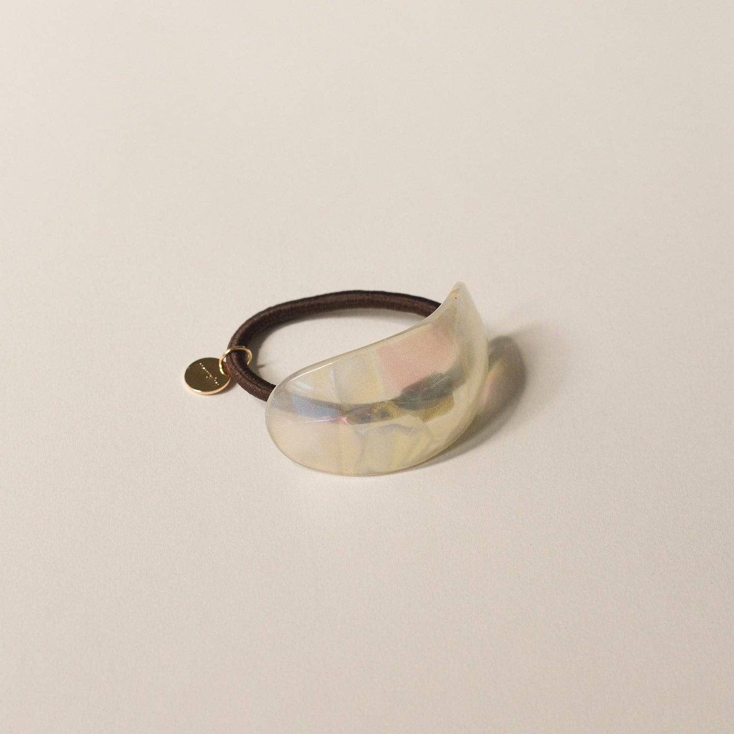Crystal Shell Oval Resin Ponytail Hair Tie