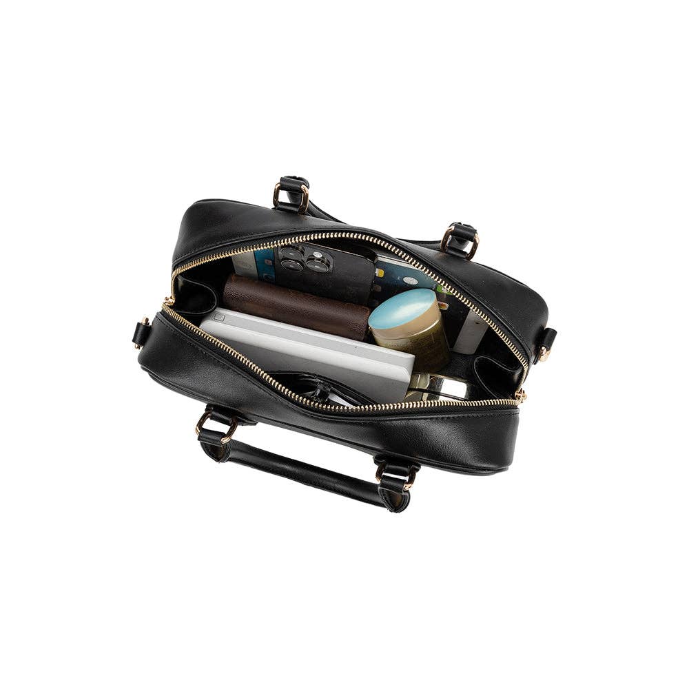 Eden Black Recycled Vegan Top Handle Bag