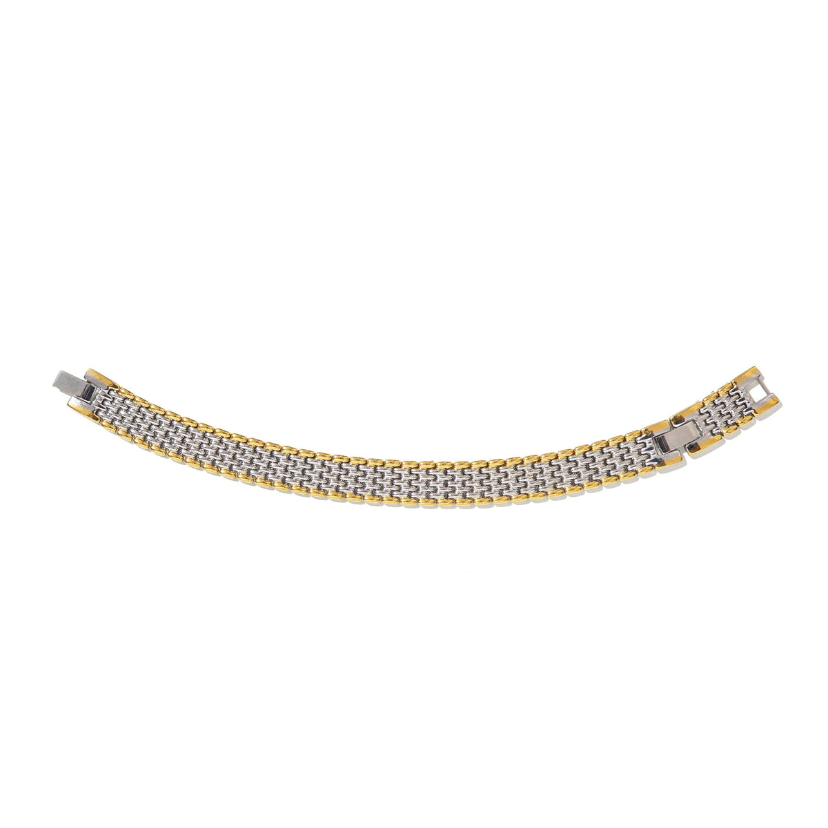 Two-Tone Thick Link Bracelet