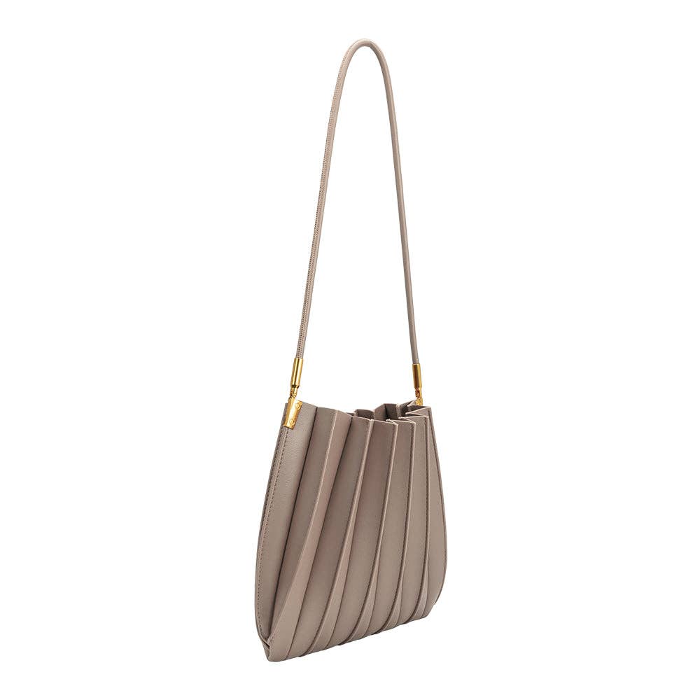 Carrie Mushroom Pleated Vegan Shoulder Bag