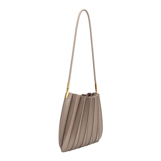 Carrie Mushroom Pleated Vegan Shoulder Bag