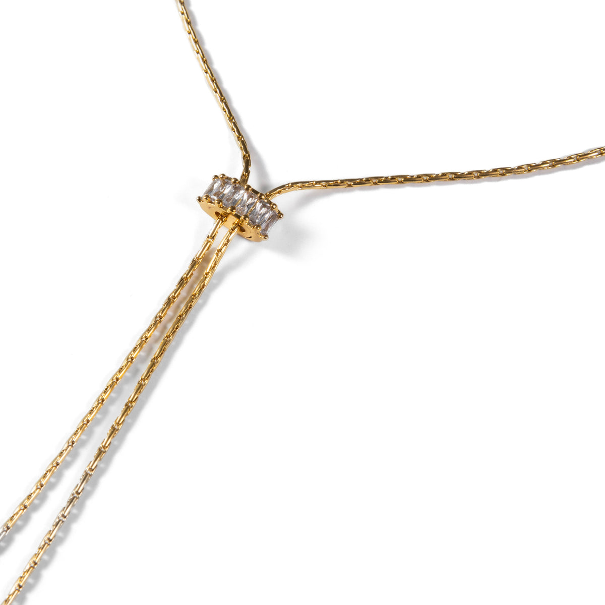 18K Gold Lariat Necklace
