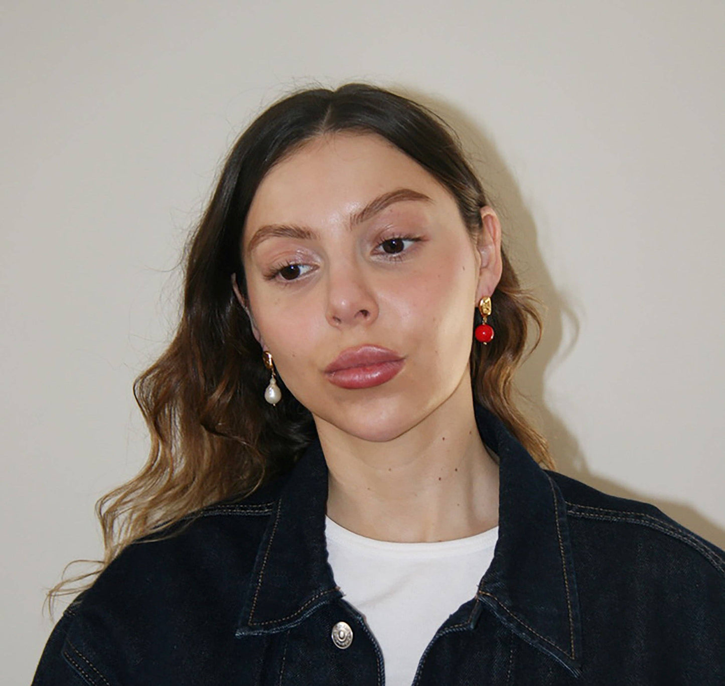 Gold-Filled Pearl/Bead Dangle Earrings