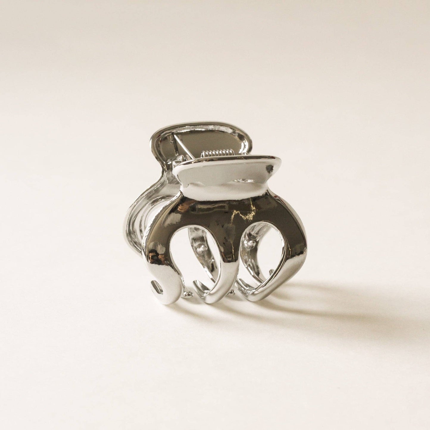 Silver Metal Hair Claw Clip