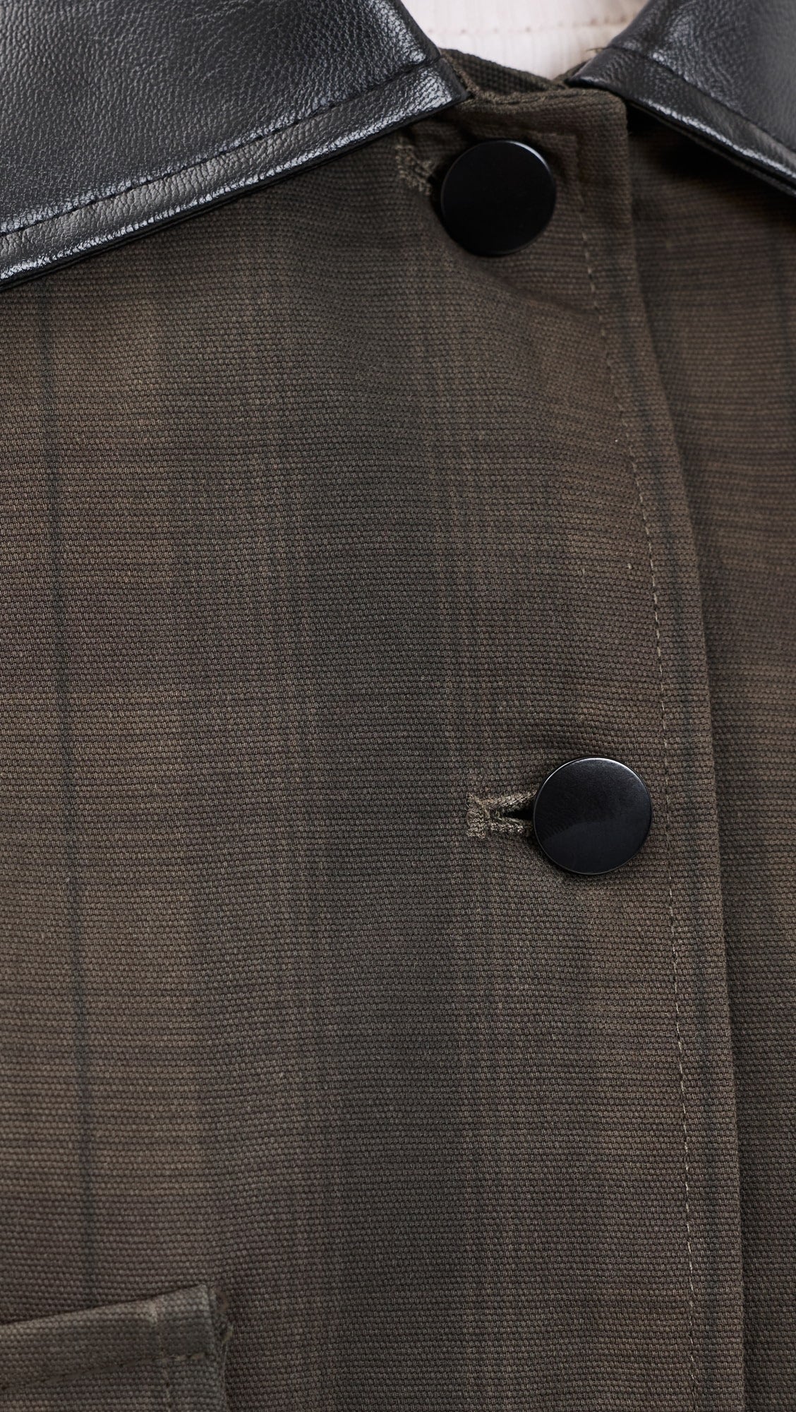 Olive Plaid Contrast Collar Jacket