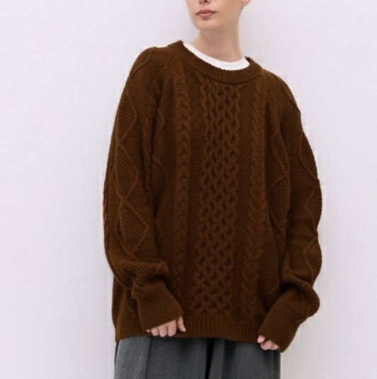 Cotton Cable Knit Pullover Sweater